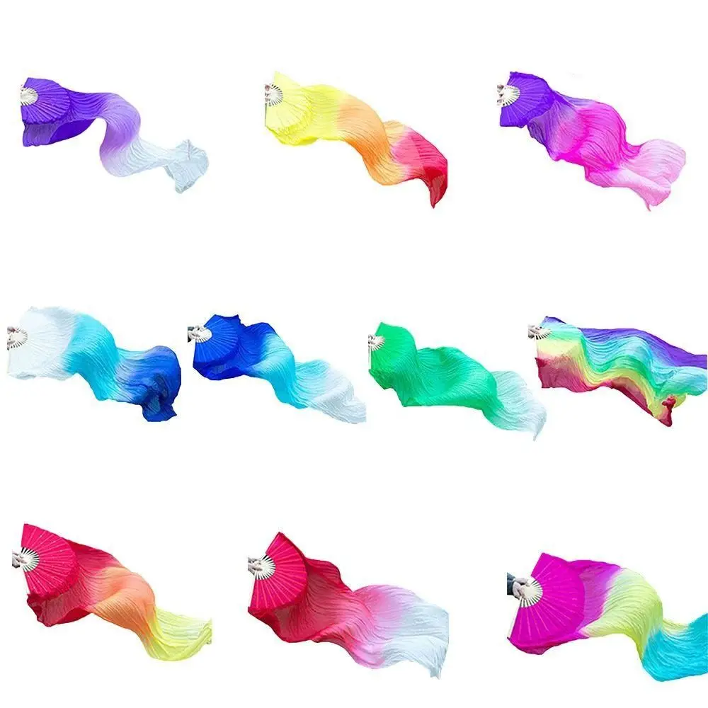 Abanico danza del vientre largo multicolor degradado – práctica - imagen 4