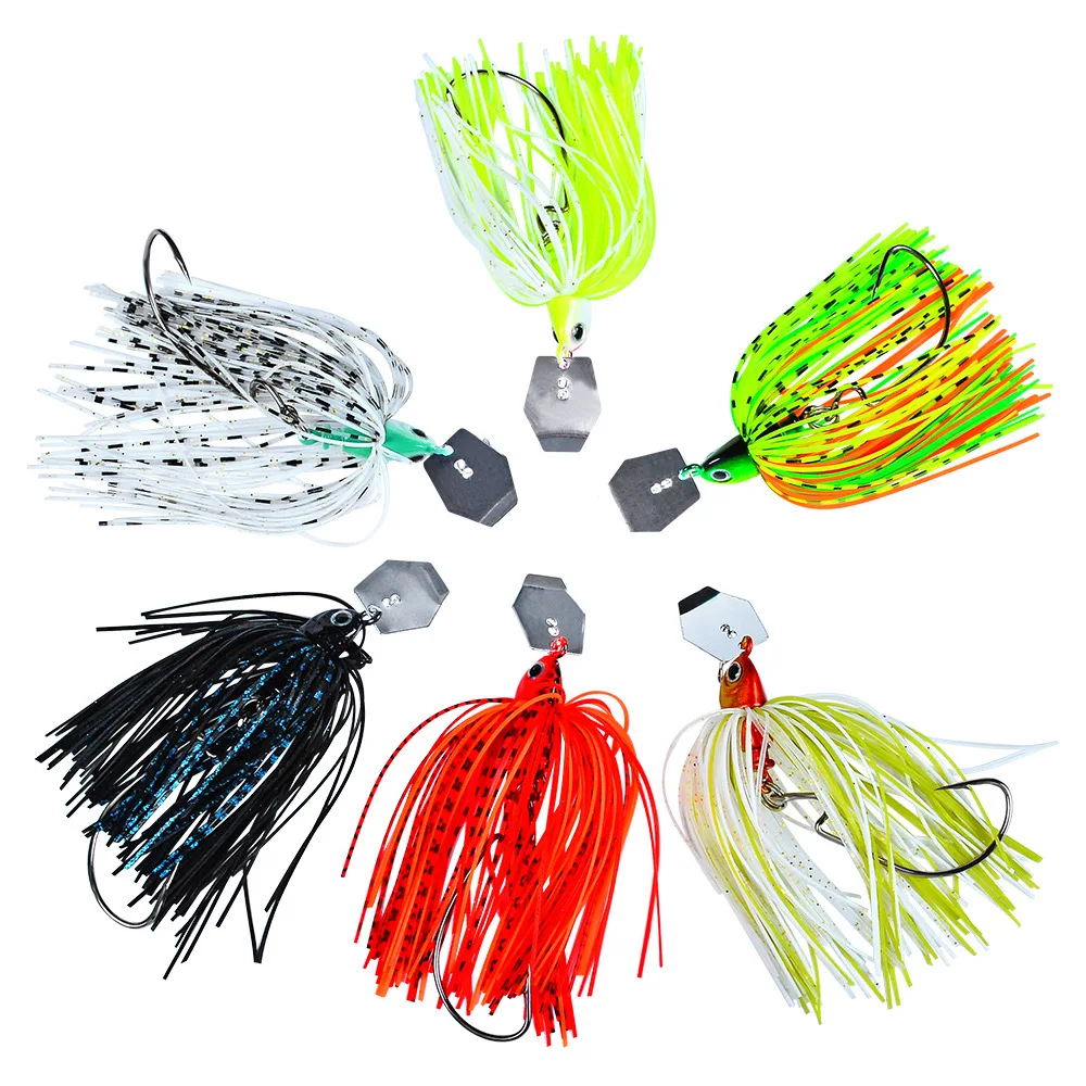 Señuelo artificial con flecos y lentejuelas tipo Chatter/Spinner