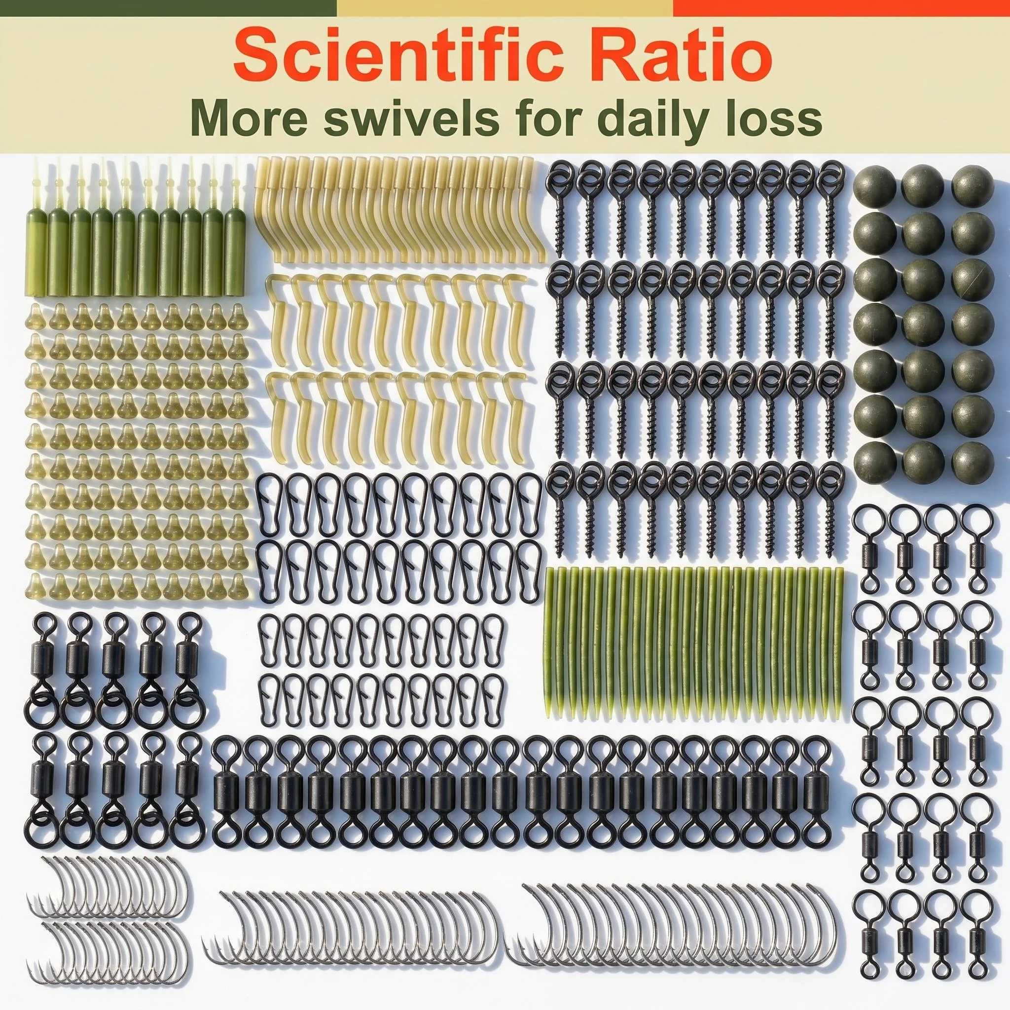 Emerillones y broches de pesca para carpa, kit antienredos