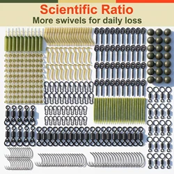 Emerillones y broches de pesca para carpa, kit antienredos