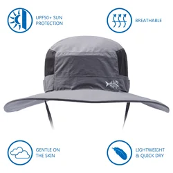 Sombrero de pesca Bassdash UPF 50 impermeable con solapa desmontable