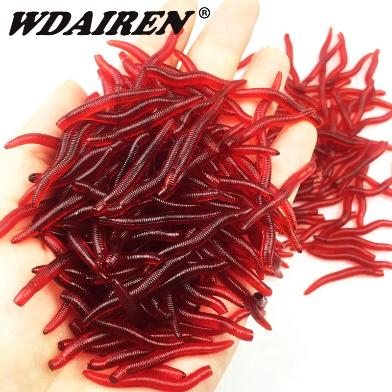 Señuelo gusano rojo con olor a camarón 3,5 cm – cebo carpa lubina - imagen 5