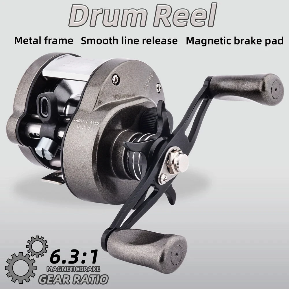 Carrete jigging y trolling resistente agua salada para pesca