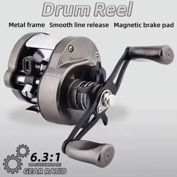 Carrete jigging y trolling resistente agua salada para pesca
