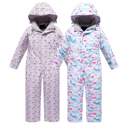 Traje de esquí impermeable de una pieza para niños y niñas