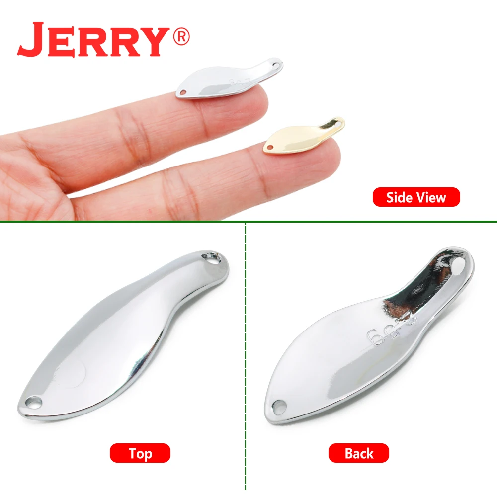 Jerry Micro cucharas ultraligeros trucha – Spinners blancos sin pintar - imagen 3