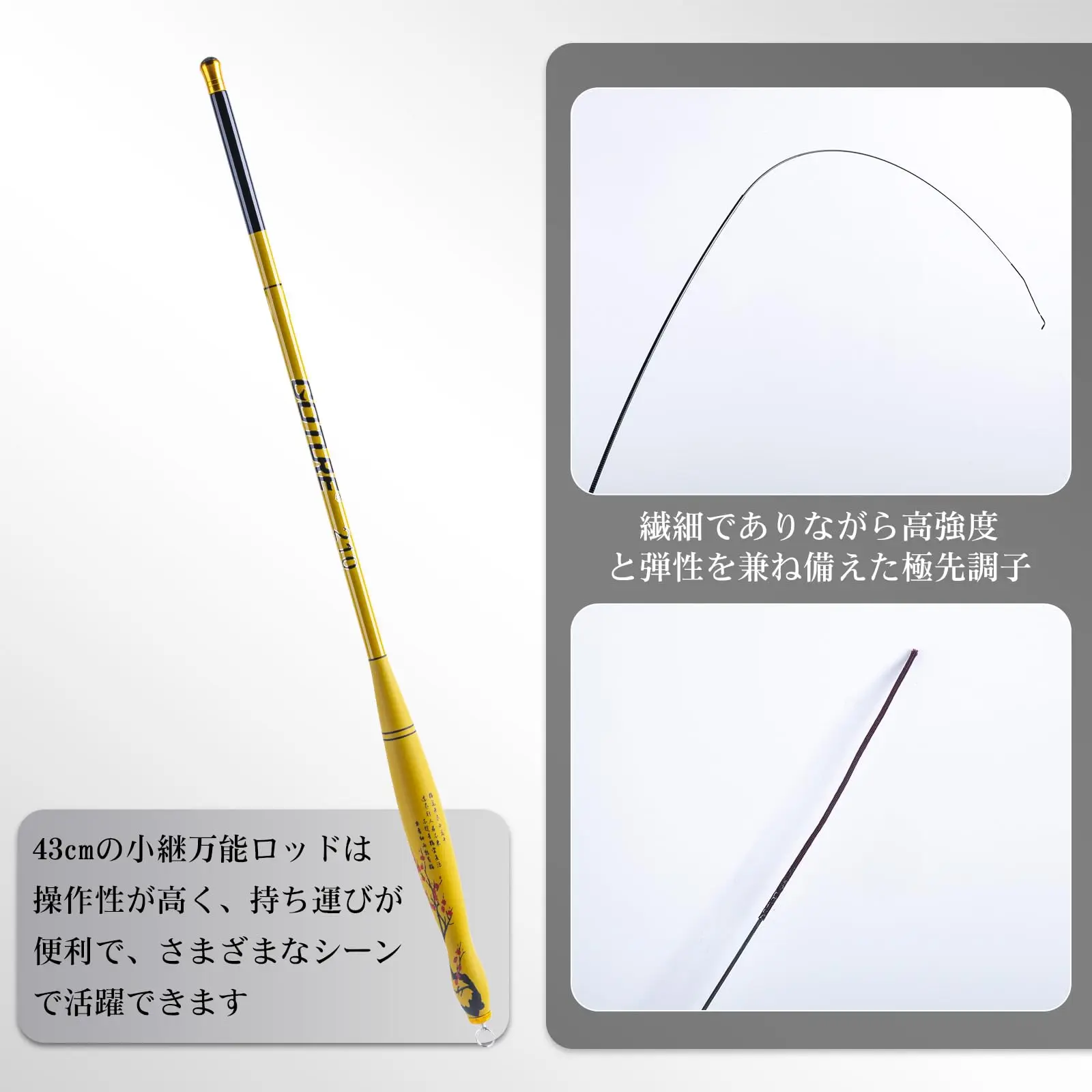 Caña ultraligera telescópica de carbono Goture para pesca en río - imagen 2