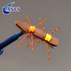 ANFS Moscas Secas de Espuma atadas a mano para trucha