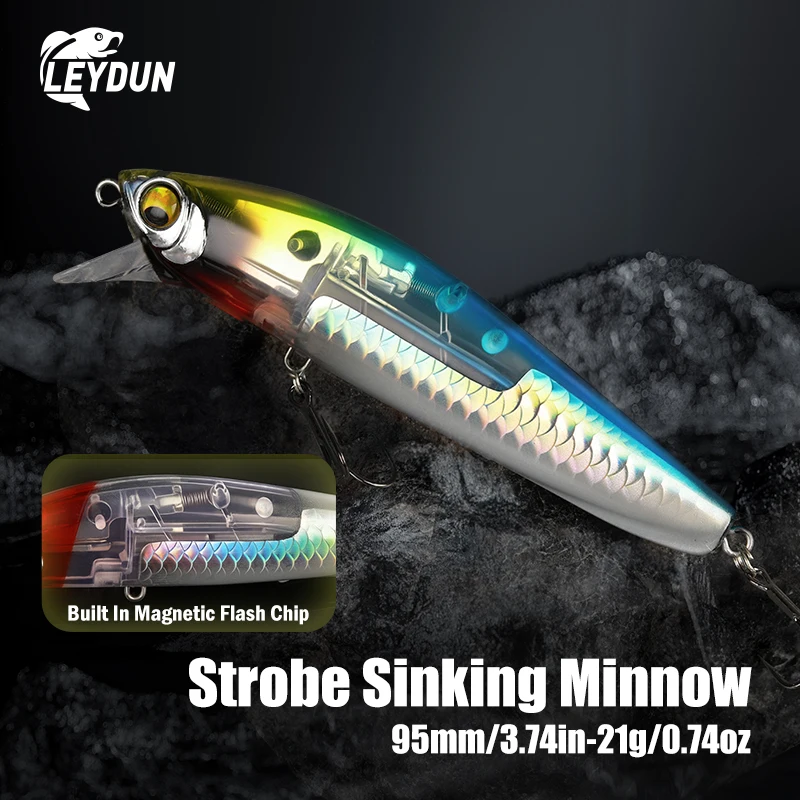 Leydun Señuelo Hundido Minnow 95mm 21g – Para lucio y lubina - imagen 3