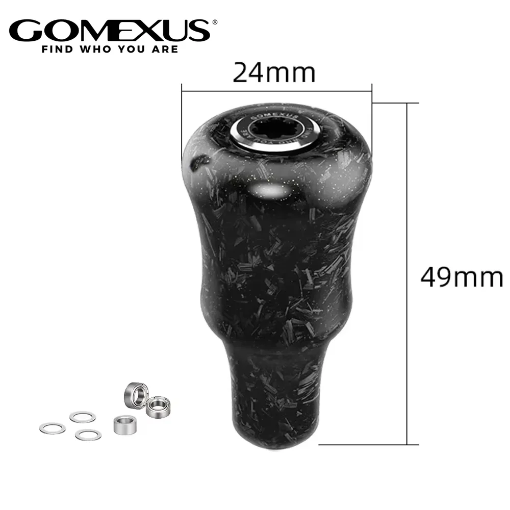 Perilla de potencia de carbono GOMEXUS para manivela de carrete - imagen 2