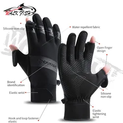 Guantes de Pesca Impermeables WALK FISH – Cálidos de 2 Dedos para Invierno