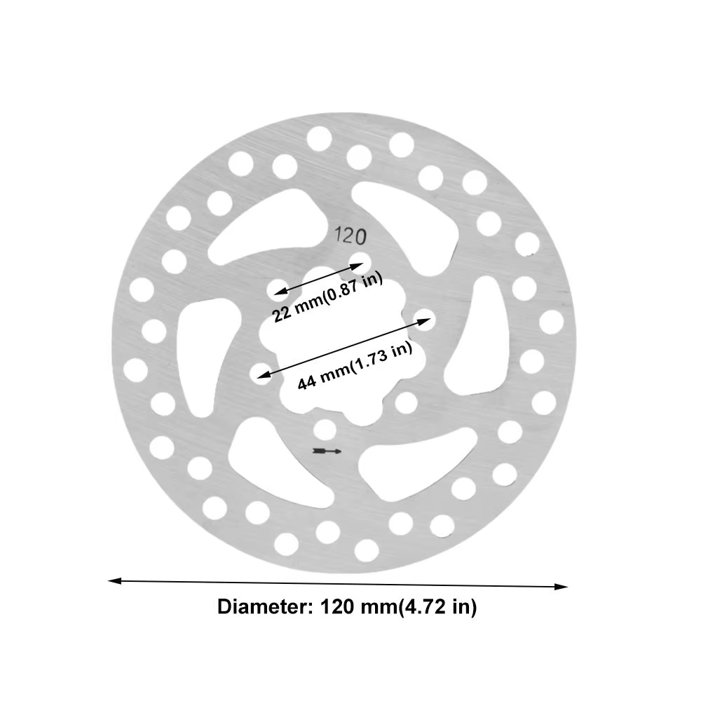 Disco de freno MTB 120 mm de acero inoxidable para bicicleta - imagen 2