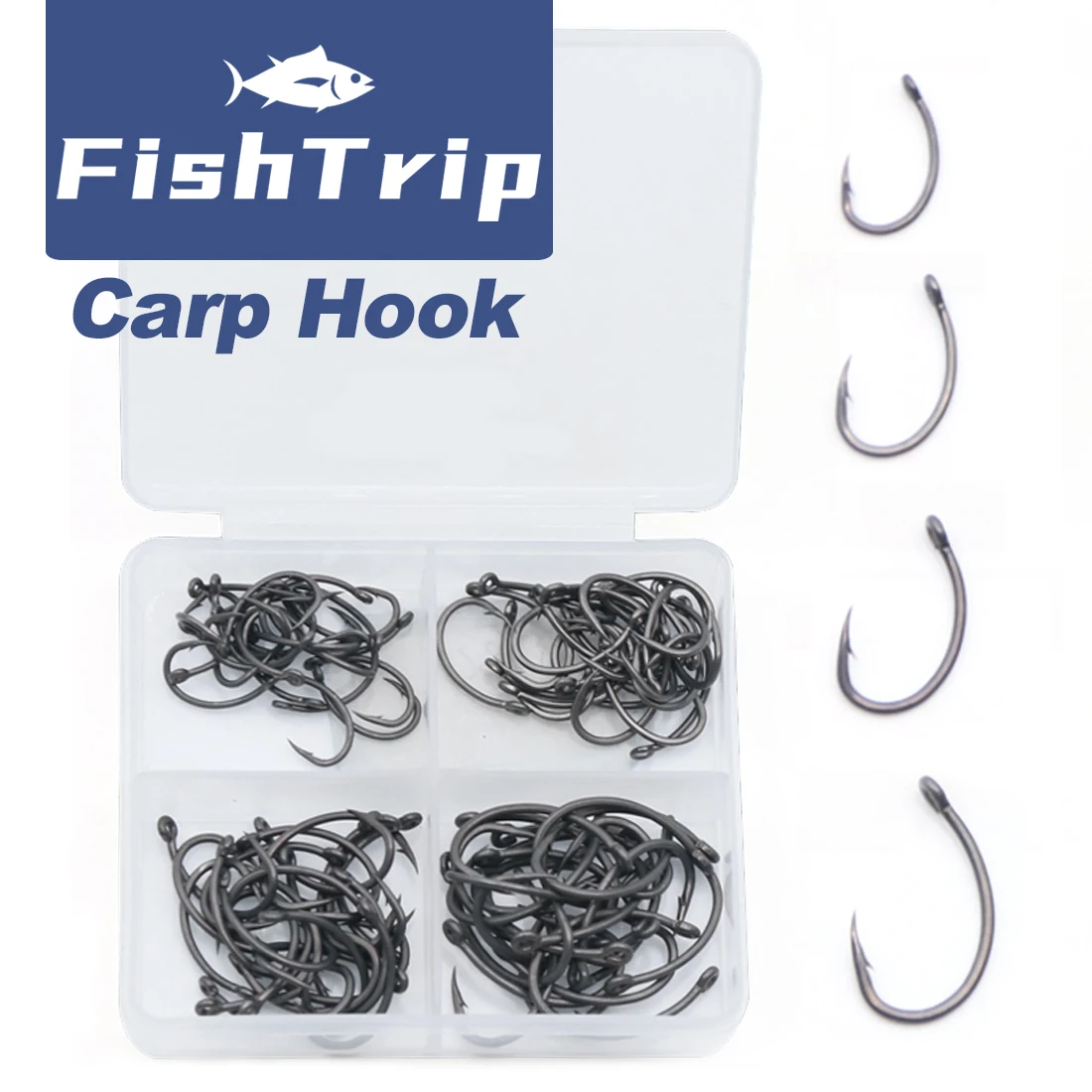 Anzuelos para carpa FishTrip – Boca ancha, con y sin púa