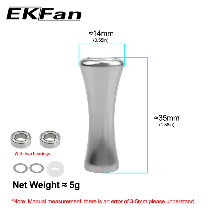Perilla de carrete EKFan de aluminio – repuesto para spinning - imagen 4