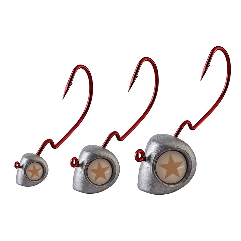 Anzuelos Jig Head con púas luminosos para vinilo – Pesca - imagen 3