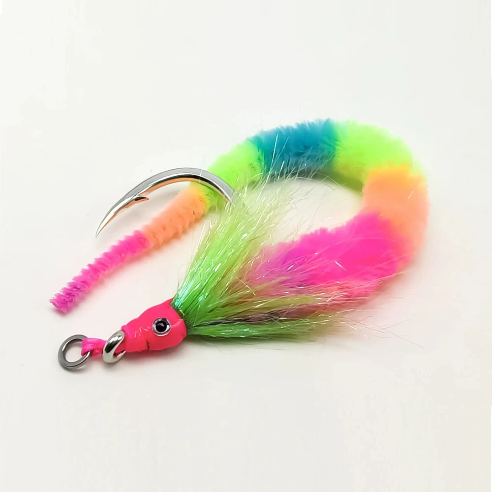Anzuelo jigging lento individual resistente con púas luminosas calamar - imagen 3