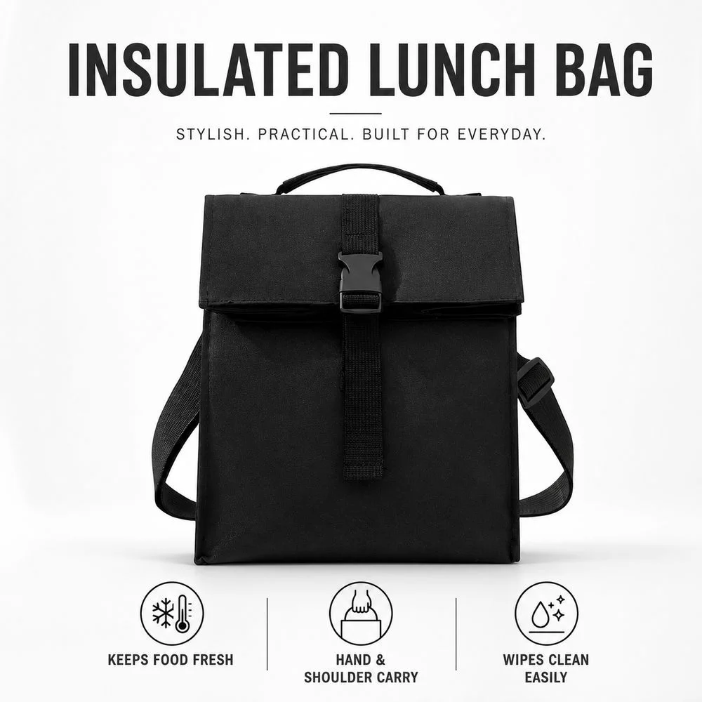 Bolsa térmica impermeable plegable Oxford con correa ajustable - imagen 2