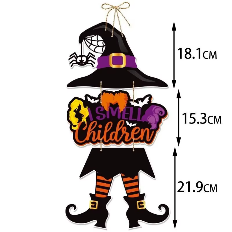 Cartel colgante Halloween de calavera y calabaza para pared - imagen 5