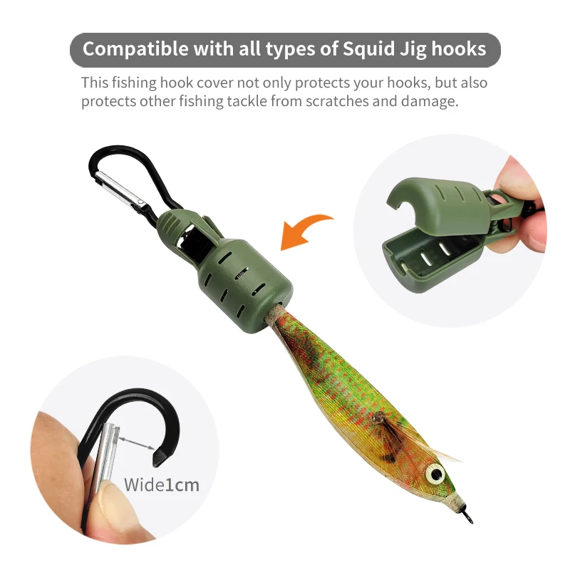 Webfoot Calamar Jig Egi - Set con mosquetón y tapa de gancho - imagen 2