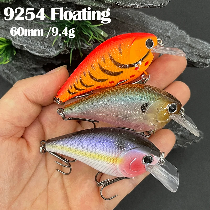 Señuelo flotante Crankbait rígido con sonido y anzuelo triple - imagen 4
