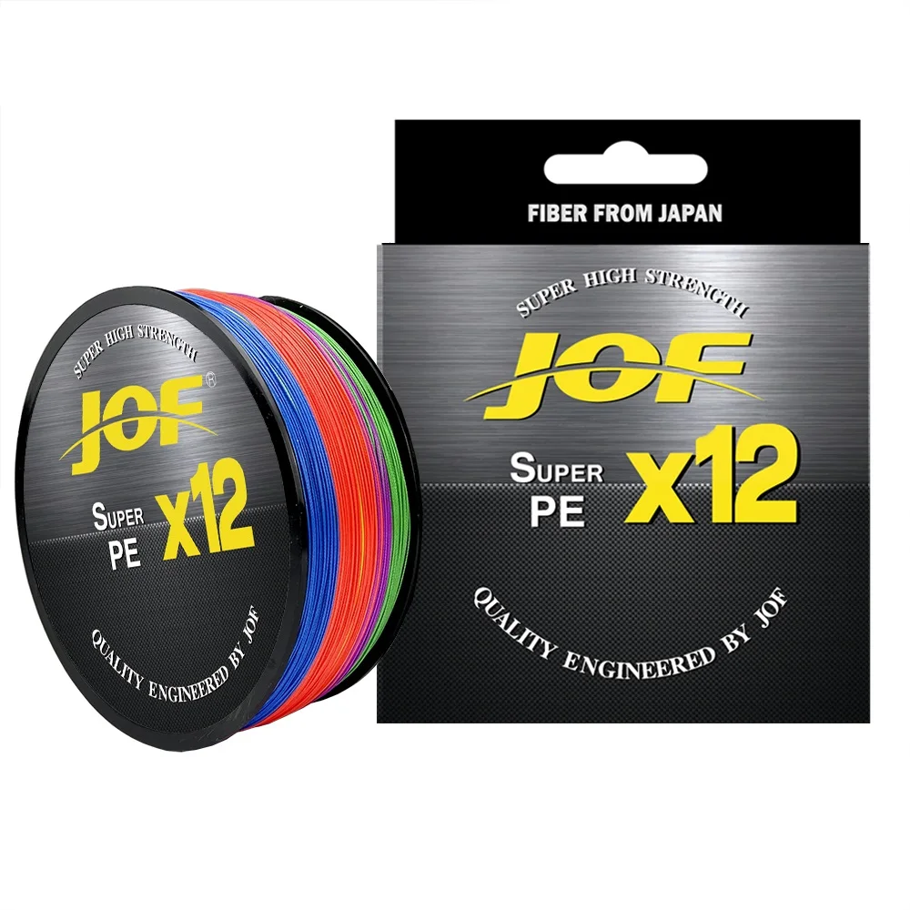 JOF X12 Línea trenzada - MultiColor, 12 hebras, agua salada, 20-80lb - imagen 3