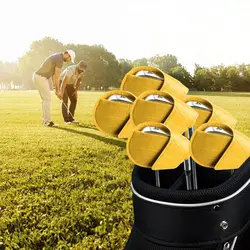Funda protectora cuero PU cocodrilo para palos de golf a prueba de agua