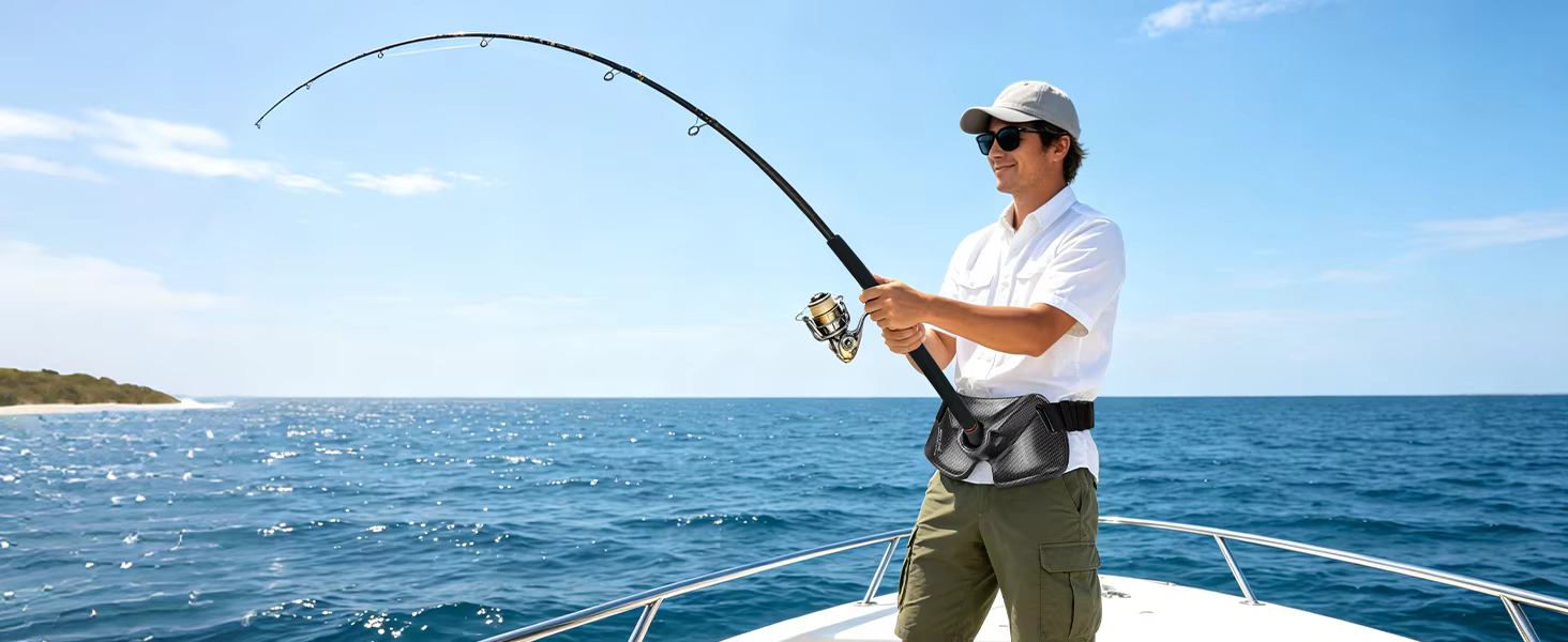 Acolchado y estructura del cinturón para pesca