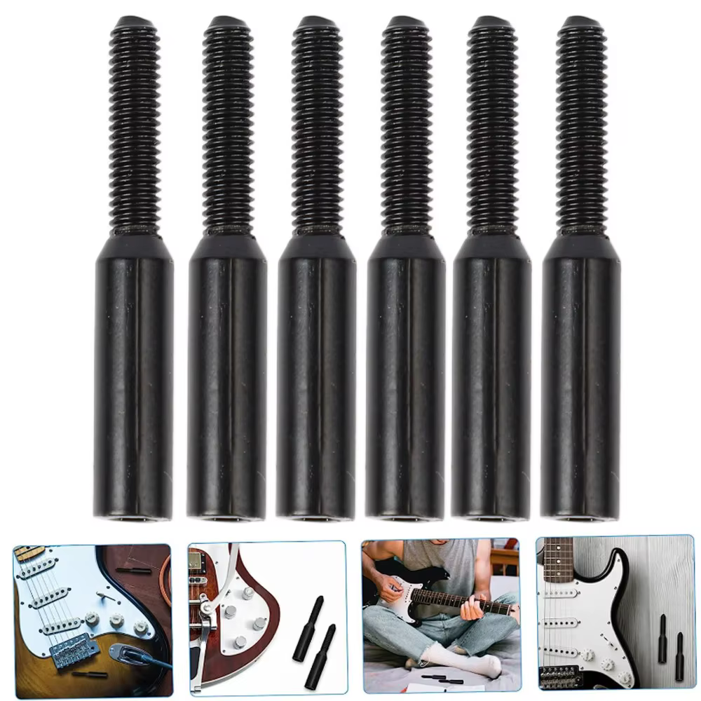 Tornillos Trémolo Guitarra Eléctrica – Metálicos Negros (x6) - imagen 2