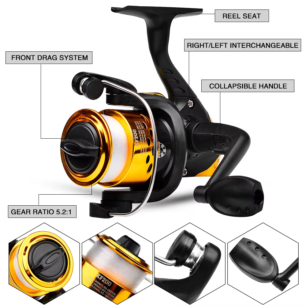 PROBEROS Carrete de pesca giratorio 5.2:1 - imagen 5