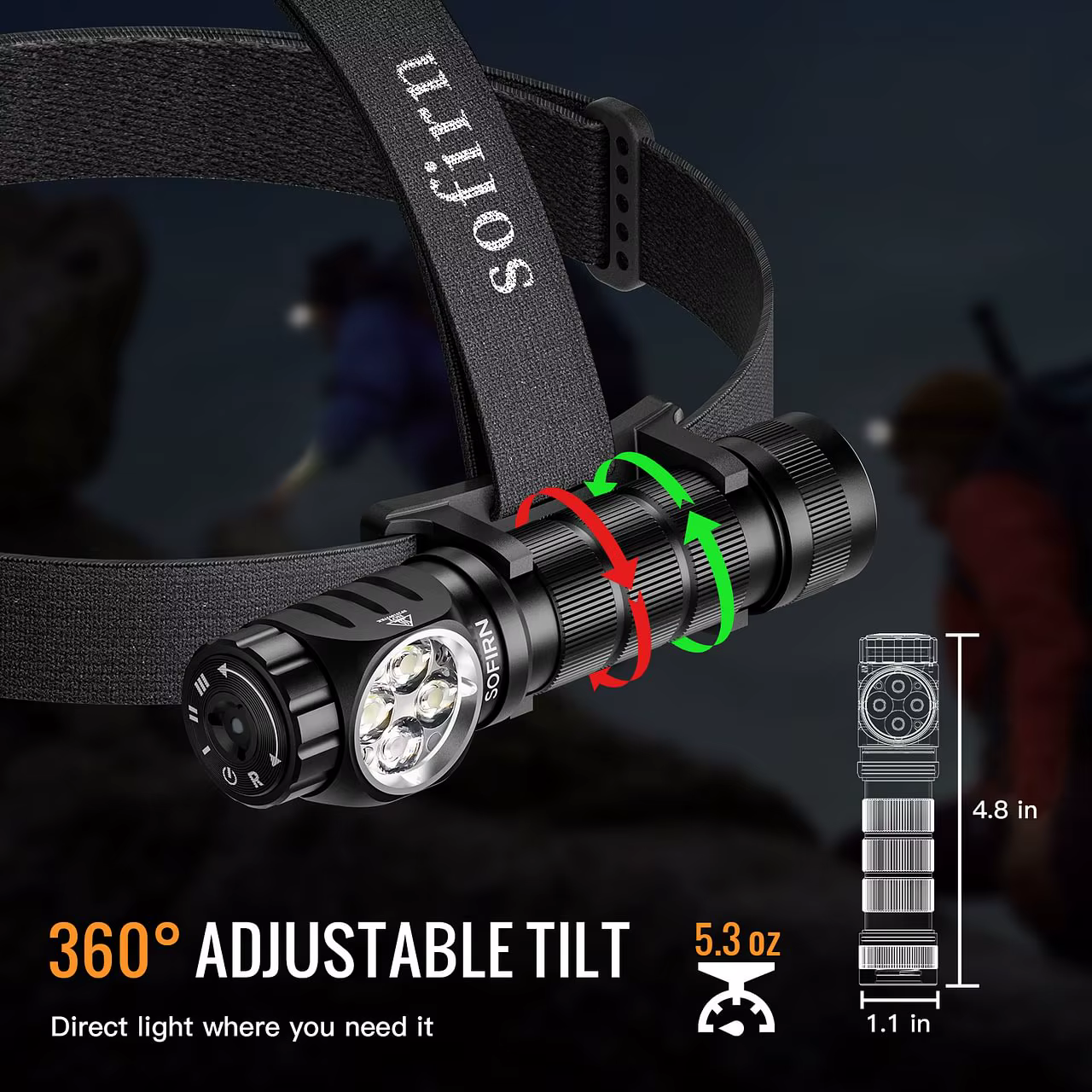 Cabezo Luminoso SOFIRN HS43 con Luz Roja para Pesca Nocturna - imagen 5