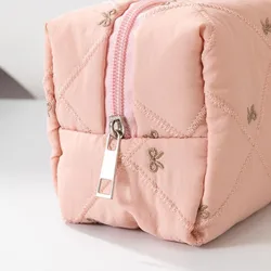 Bolsa de Maquillaje Acolchada Portátil Multifuncional para Mujer