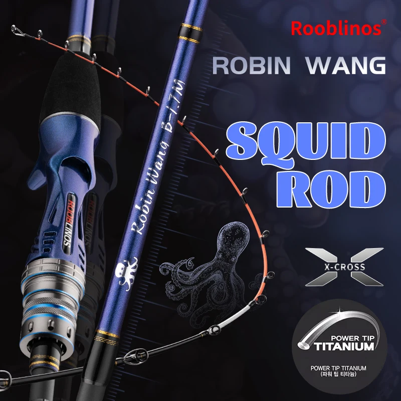 Caña de pesca para calamares Rooblinos 1.7m Cuttlefish 33T 170MH