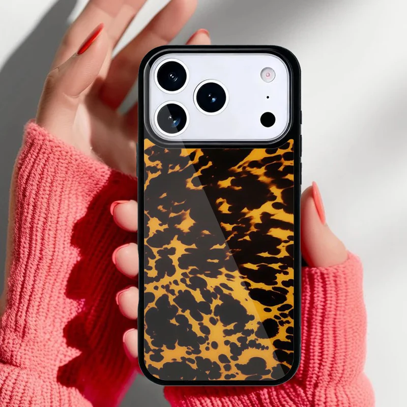 Funda con patrón de caparazón de tortuga vista frontal