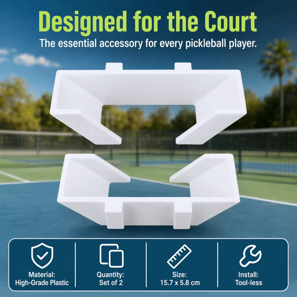 Soporte de pared para raqueta de tenis – Kit 2 uds, plástico resistente a la intemperie - imagen 3