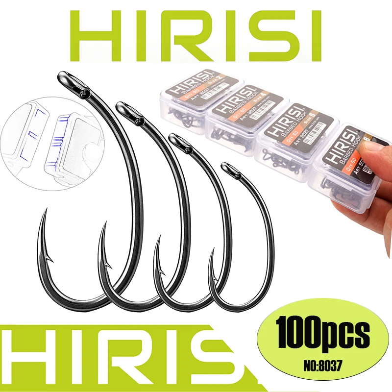 Anzuelos Hirisi PTFE de acero inoxidable con ojo – carbono alto - imagen 2