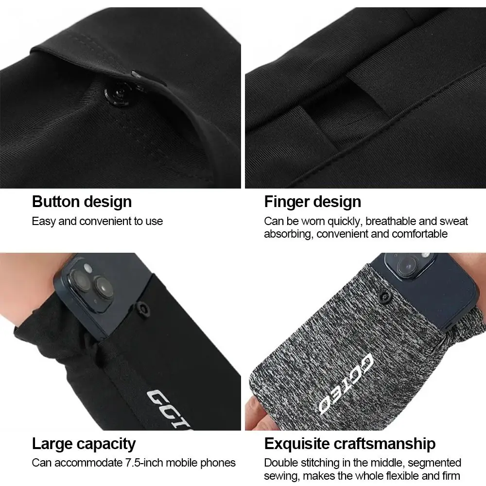 Bolsa deportiva para teléfono negra y gris con protección - imagen 2