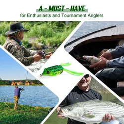 Goture Señuelo rana Topwater para lubina, vinilo