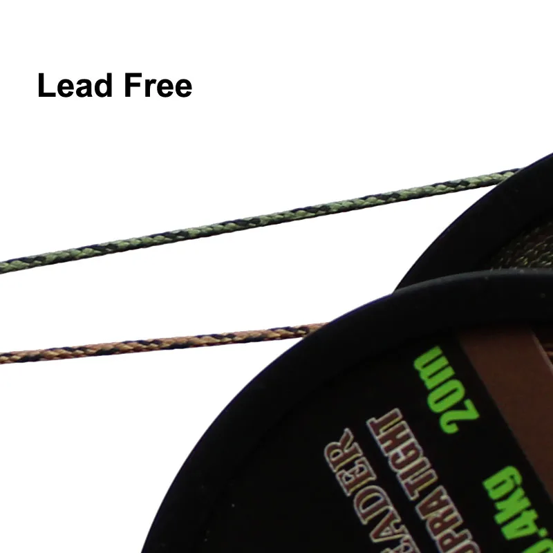 Línea de líder trenzada verde camuflaje 45LB para carpa - imagen 4