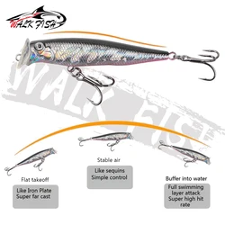 Cebo Popper Walk Fish 73mm 12g para lubina y trucha