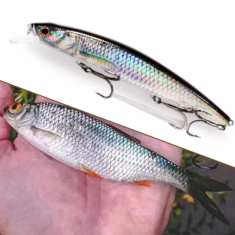 GOBAIT Minnow flotante wobbler de superficie con sistema de pesos - imagen 5