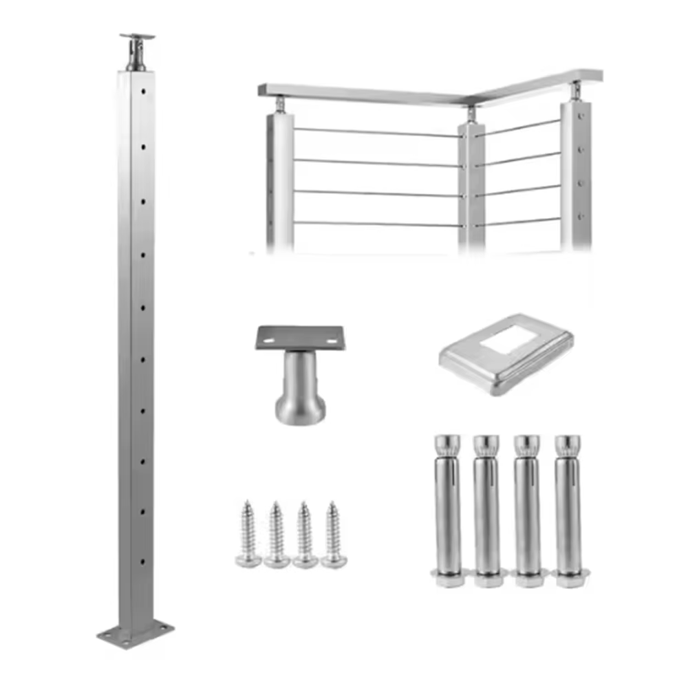 Accesorios barandillas de cable CNC en acero inox para pasamanos - imagen 5