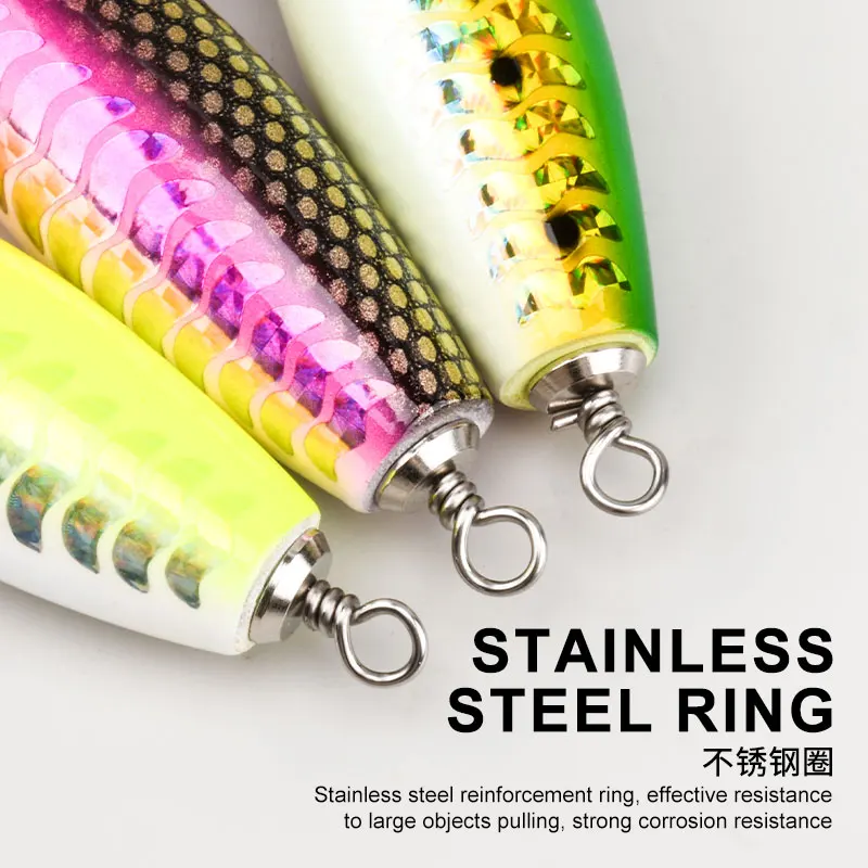 Señuelo Popper TEASER WD-104 de madera flotante Topwater para mar - imagen 3