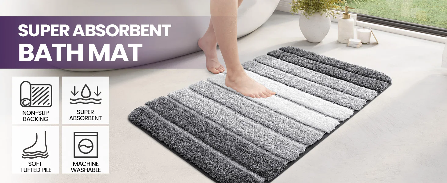 Juego de alfombrillas de baño microfibra 50x80 y 40x50