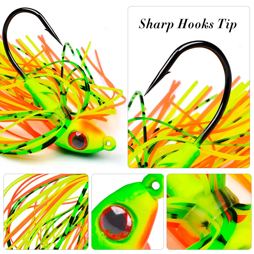 Spinnerbait para lubina con falda y alambre sin enredos pesca - imagen 3