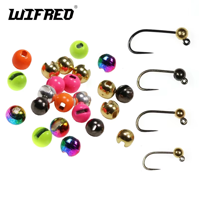 Cuentas Tungsteno Ranuradas Wifreo – Ninfa Jig y Atado de Moscas