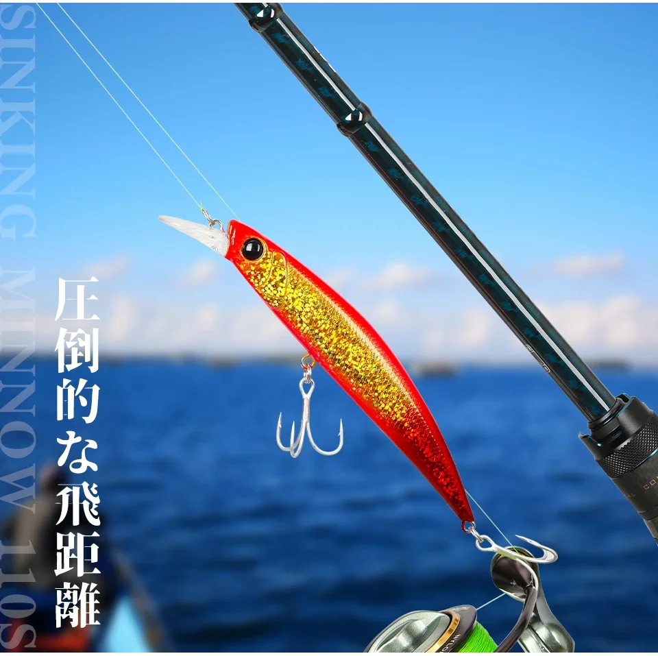 Señuelo TSURINOYA DW77 110S listo para pesca en mar y río
