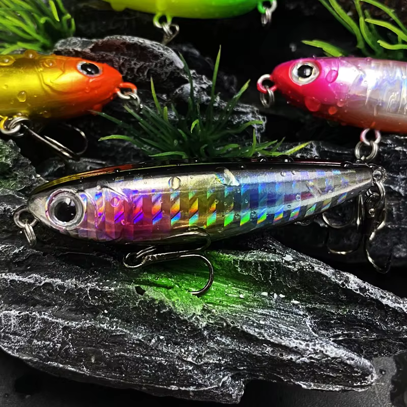 Wobbler lápiz de superficie flotante para lubina, lucio y trucha