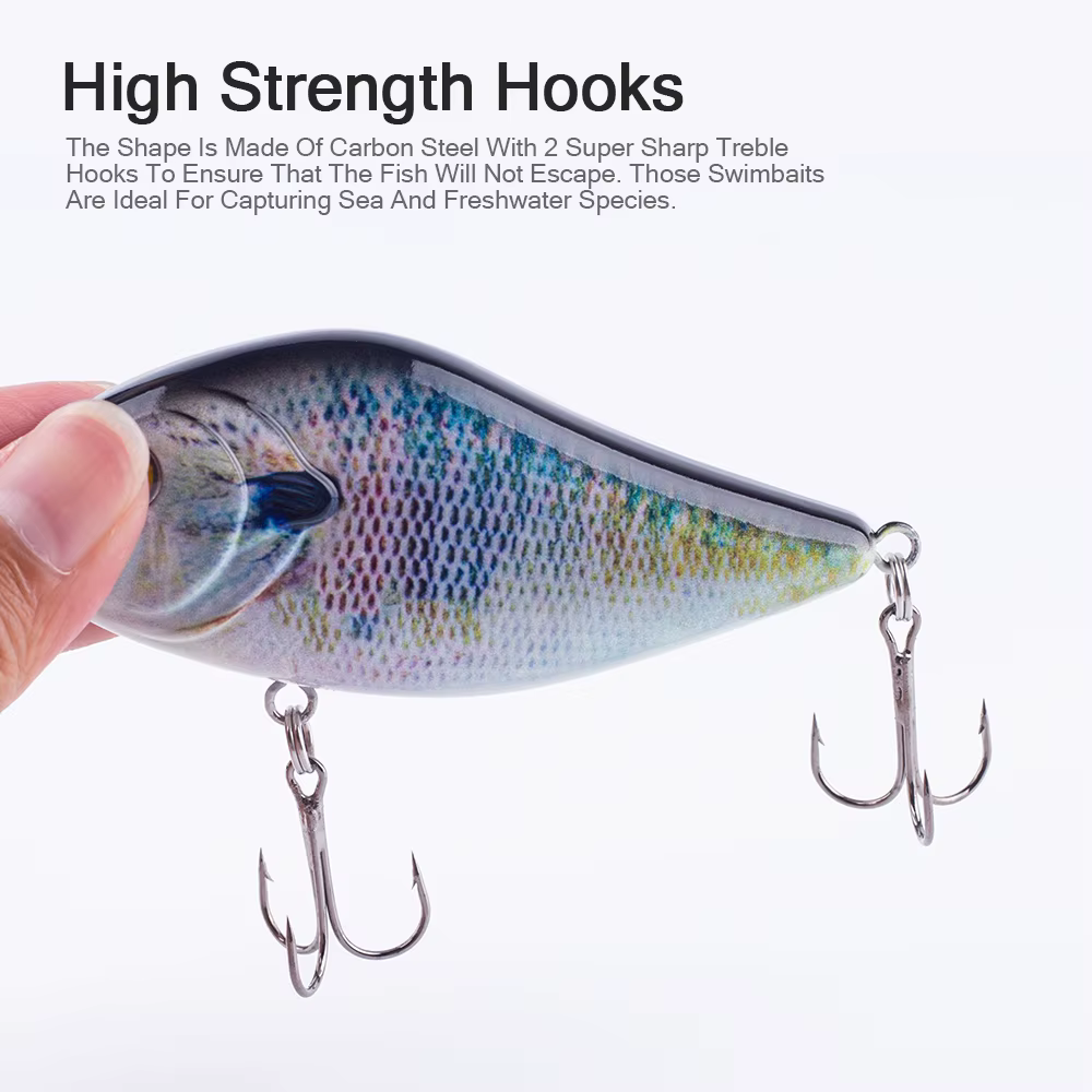 Hanlin Señuelos Hundimiento Lento – Ideal para Lucio y Musky - imagen 5