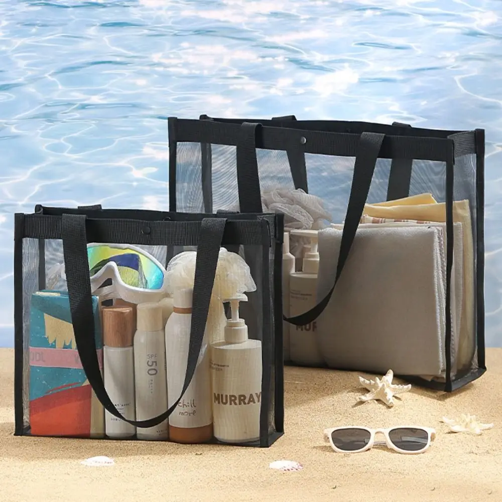 Bolsa de malla transparente portátil para pesca en la playa - imagen 2