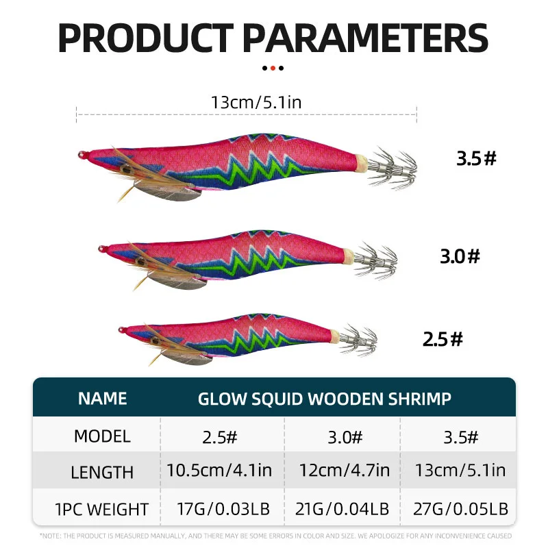 ShareShark Señuelo pinza de madera con plomada camarón-calamar - imagen 2